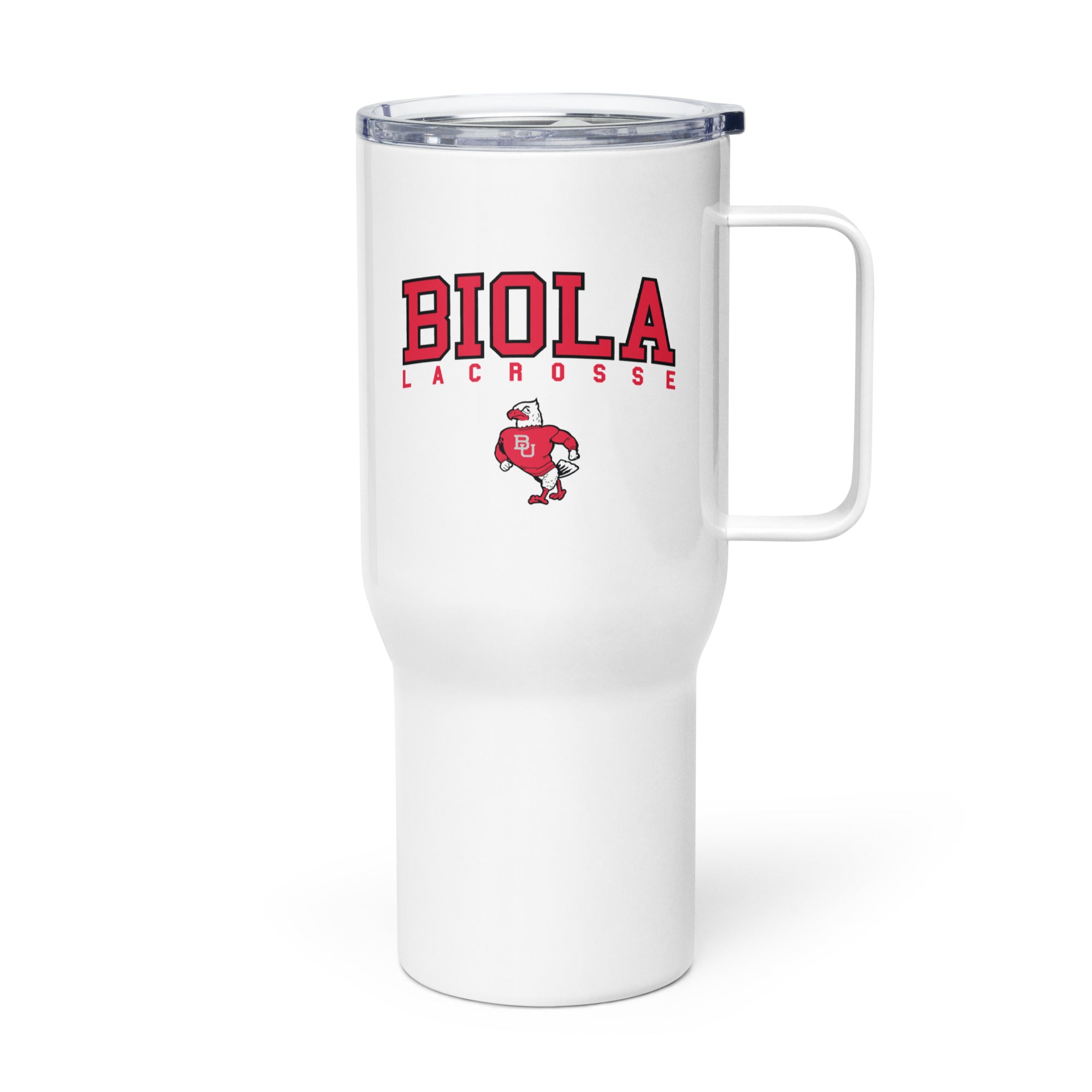 Biola Travel mug with a handle