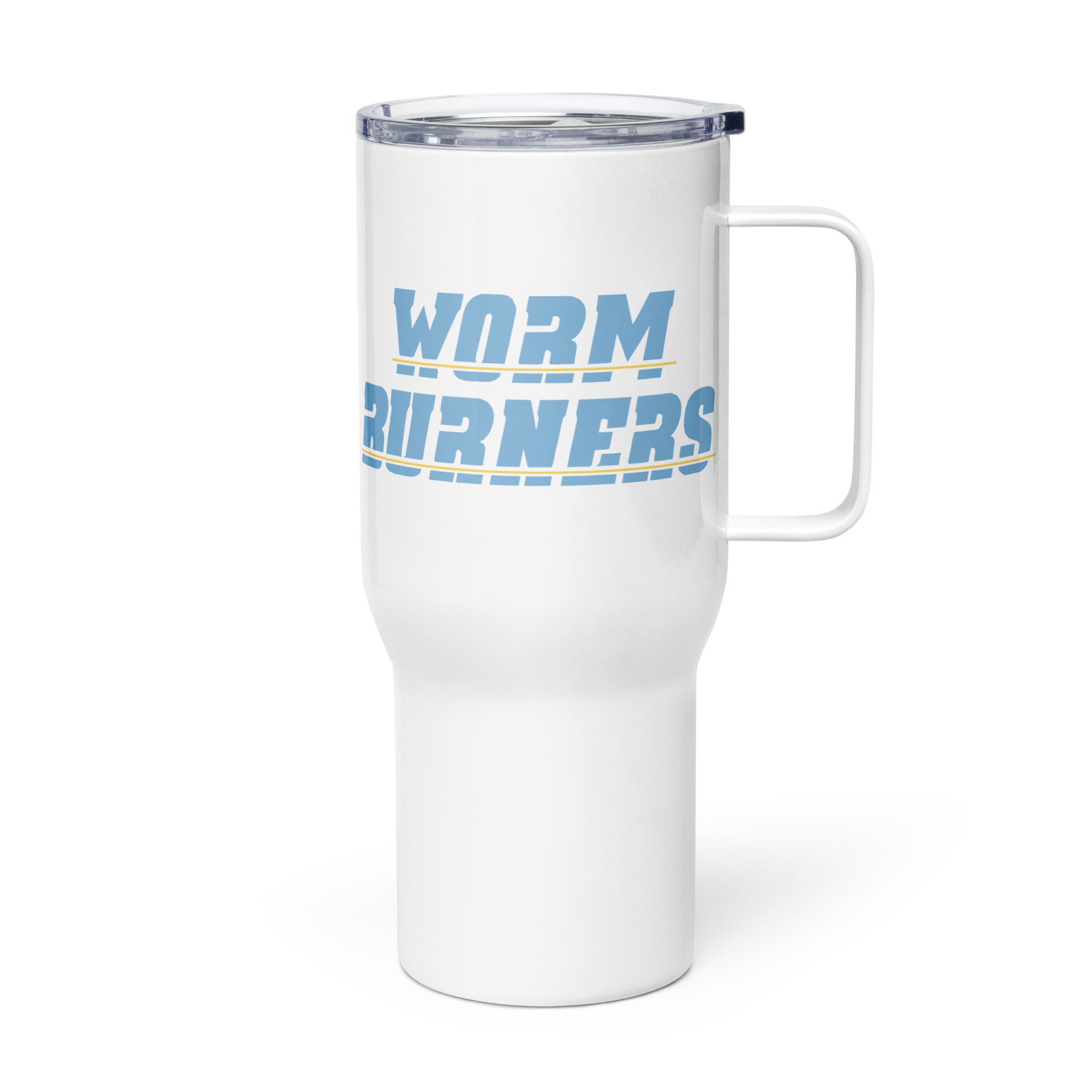 Worm Burners Travel mug with a handle