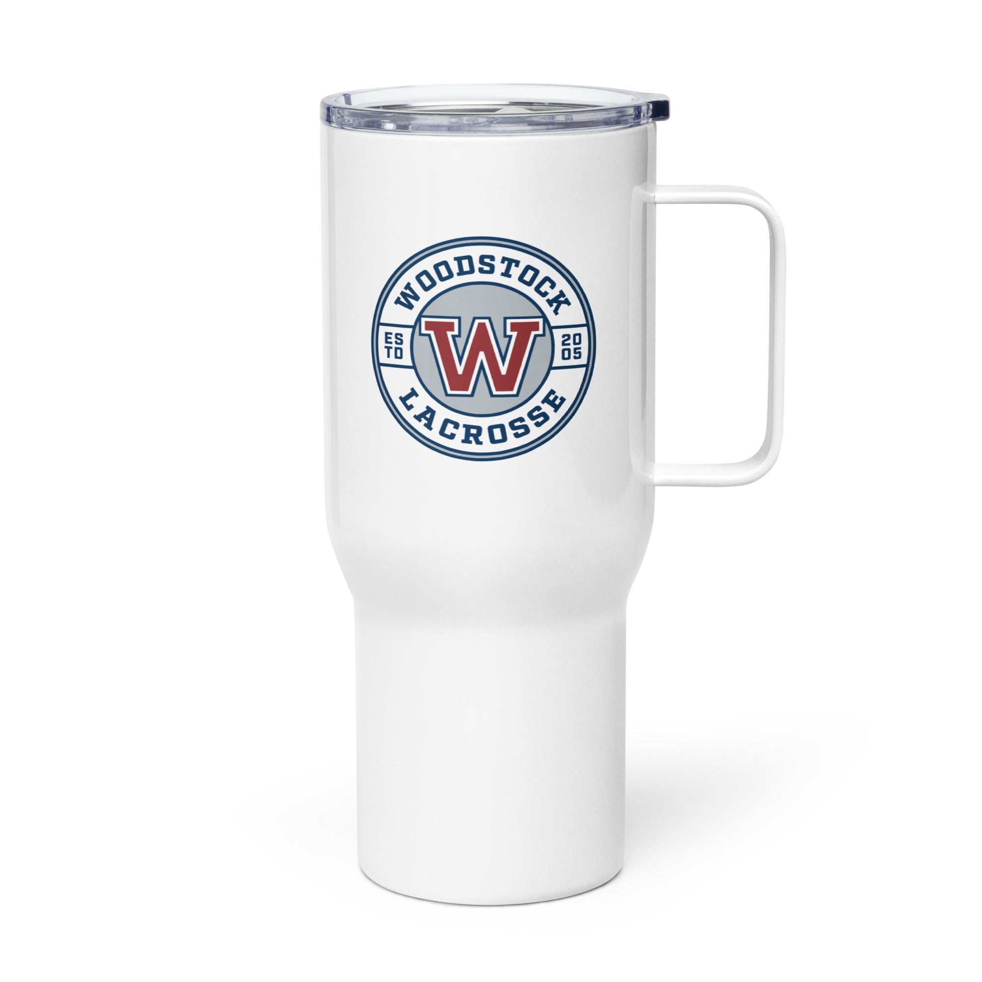 Woodstock Travel mug with a handle