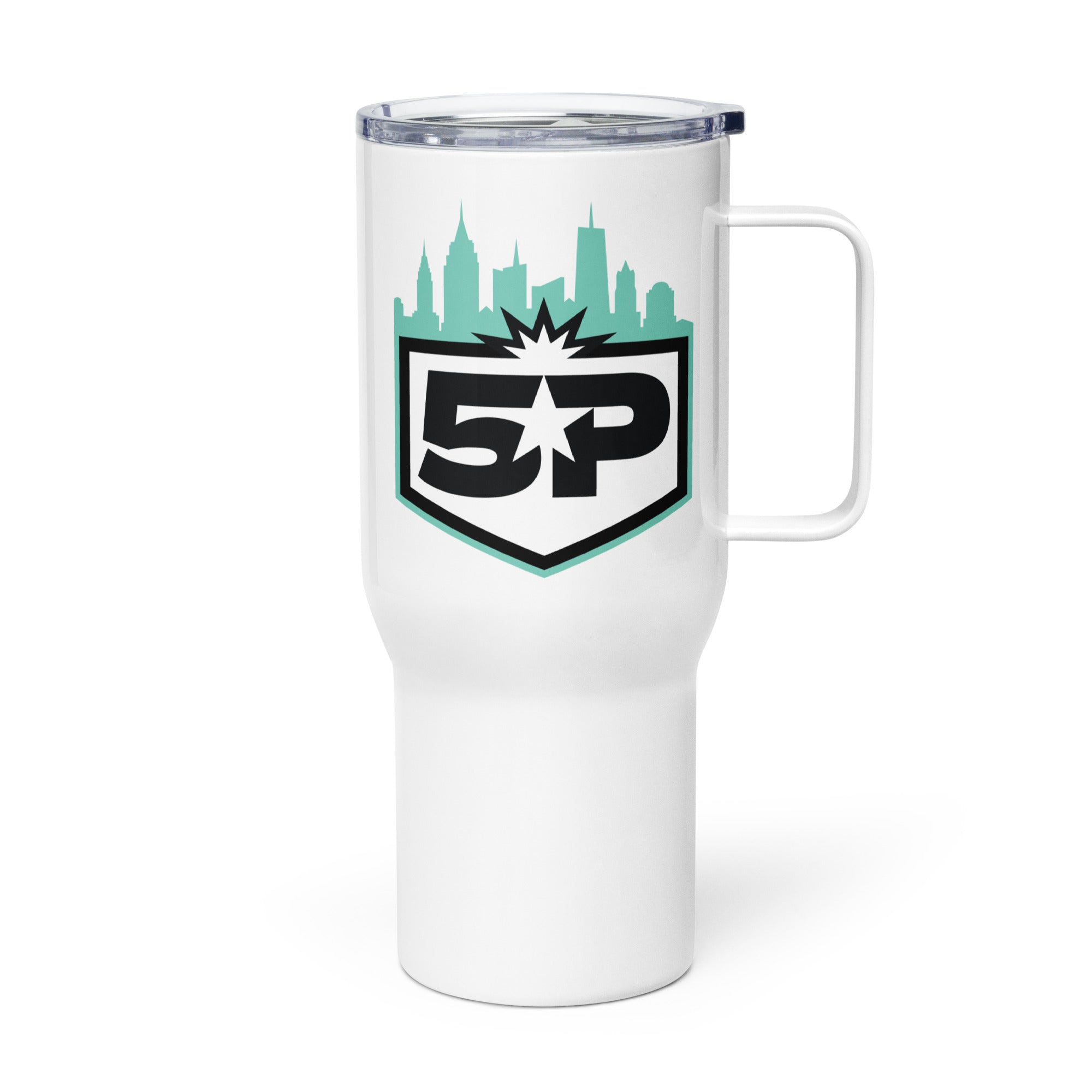 5P Travel mug with a handle