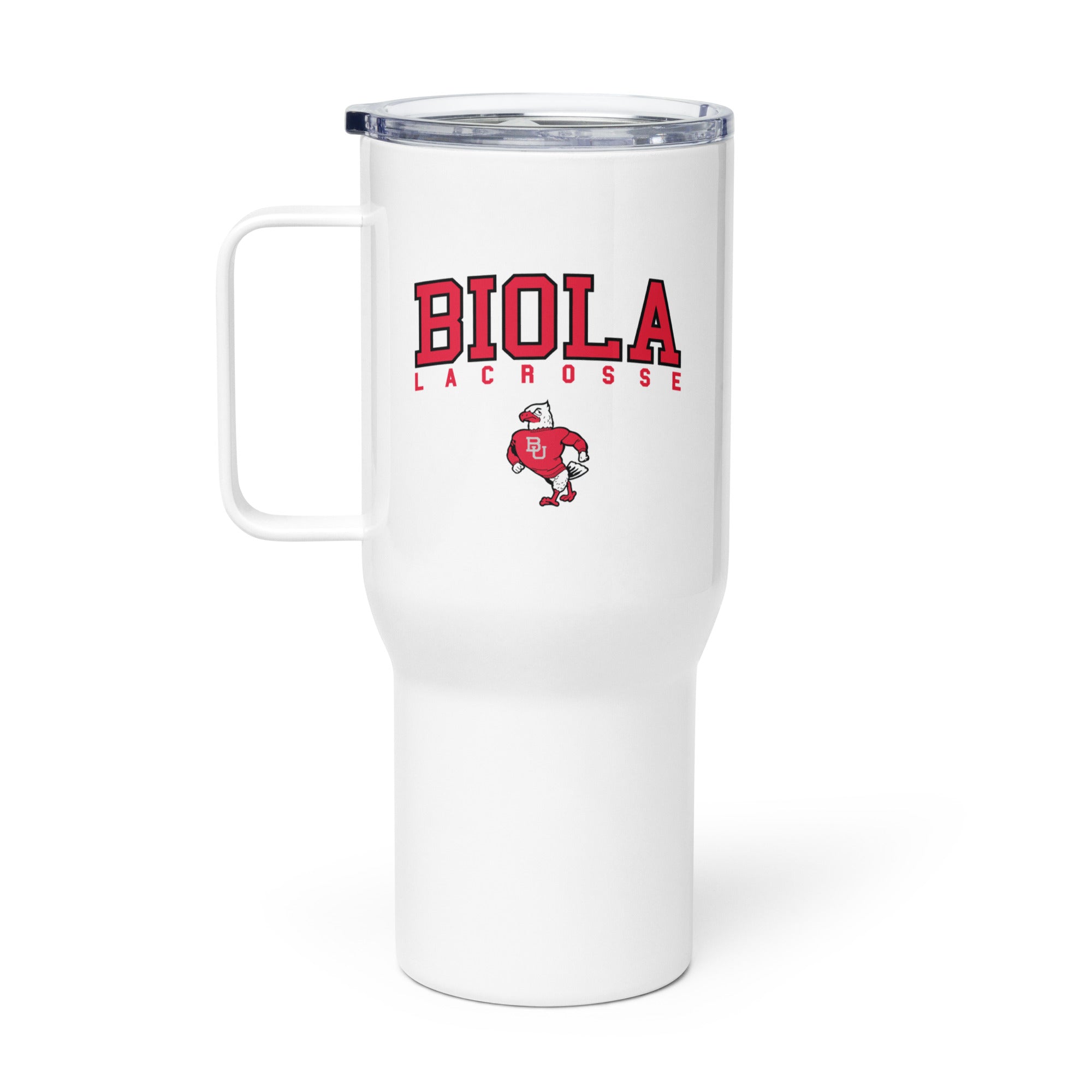 Biola Travel mug with a handle