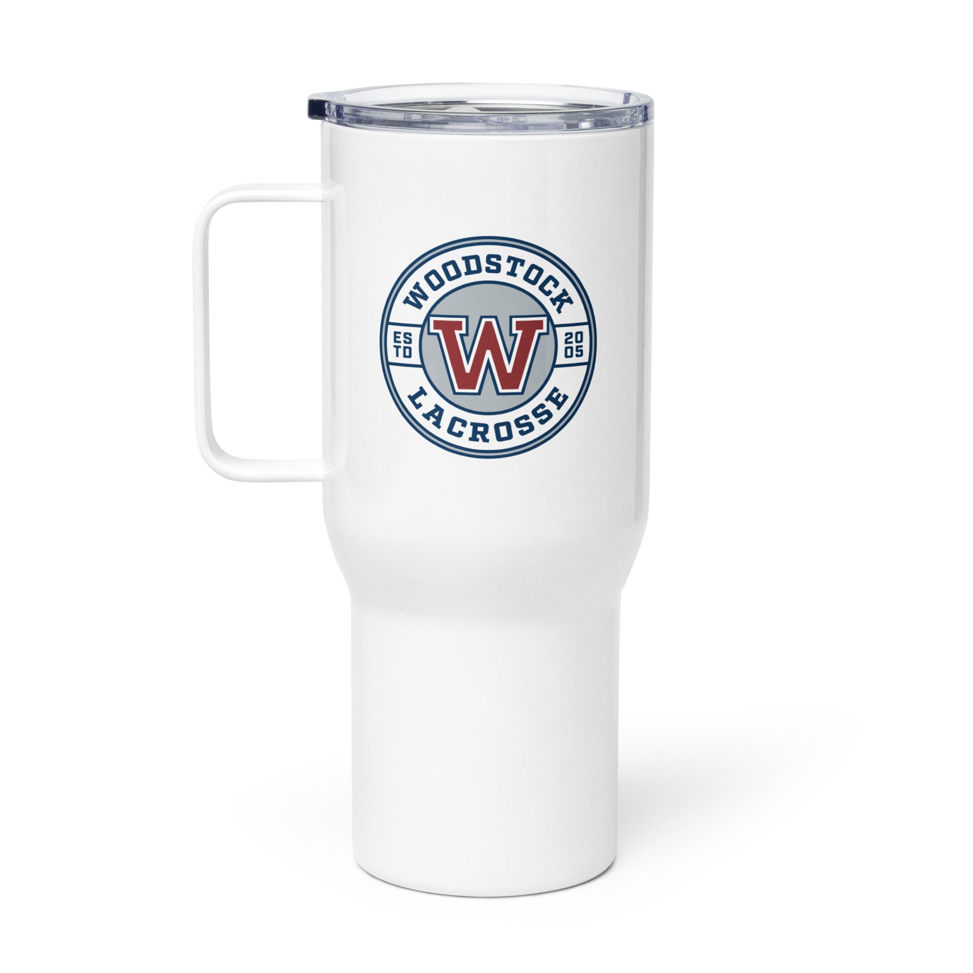 Woodstock Travel mug with a handle